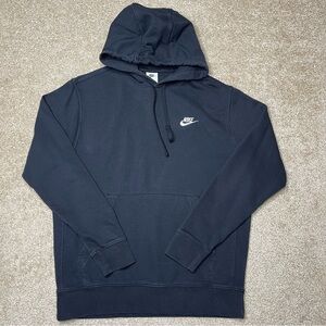 Nike Black Pullover Hoodie with White Logo